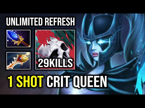 Unlimited Crit Queen 1 Shot Skill Refresh +700 Damage Rapier Phantom Assassin Dota 2