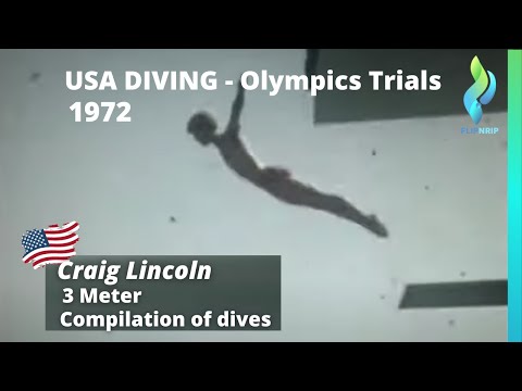 1972 Craig Lincoln Mens USA Diving 3 Meter Diving Olympic Trials - Compilation