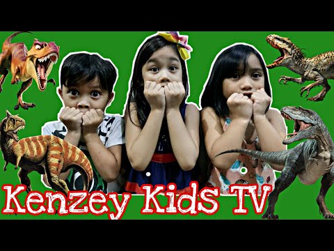 Toddler Dinosaur Videos/ Kenzey and Friemds Being Chasesld by Dinosaurs