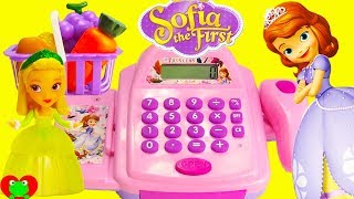 Disney Princess Sofia the First Buys Groceries with Cash Register