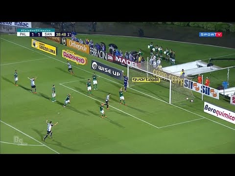 Gols - Palmeiras 1 x 2 Santos - Semifinal Paulistão 2018