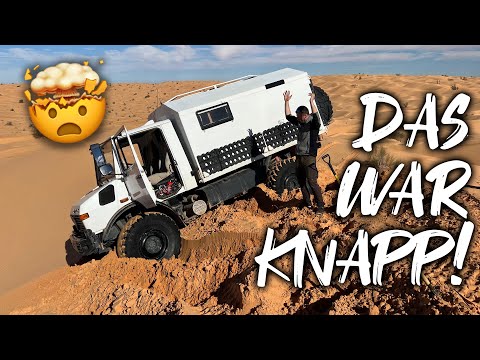 Extreme adventure in the Sahara: Unimog almost tipped over! 😱 | Lost oasis (Lost Lake) discovered