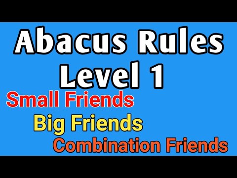 Abacus Rules for Level 1 I Abacus Small Friend, Big Friend, Combination Friend Formulas #abacus