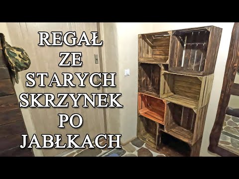 Furniture made from old crates - Shelf for hats, scarves, shoes, bags - Strawbale Vlog 146