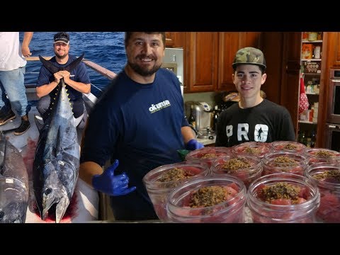 Eating RAW Bluefin & Step by Step CANNING Instructions for Fish