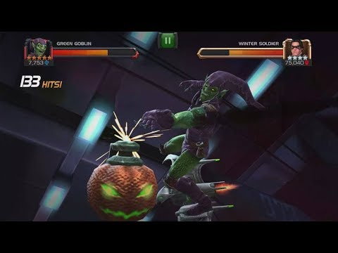 5 Star Green Goblin VS Realm of Legends Winter Soldier + Duel Gameplay - Marvel Contest Of Champions