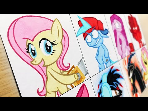 Drawing FRIDAY NIGHT FUNKIN'-Fluttershy, Elements of Insanity / Pinkie Pie / Discord Song / MLP
