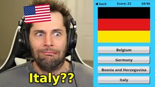 American Tries the Europe Flag Quiz
