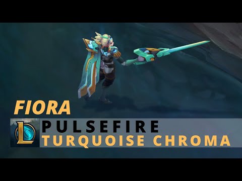 Pulsefire Fiora Turquoise Chroma - League Of Legends