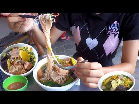 Eating Nom Banhjok Sroas With My Girl - Popular Breakfast - $2 for a bowl