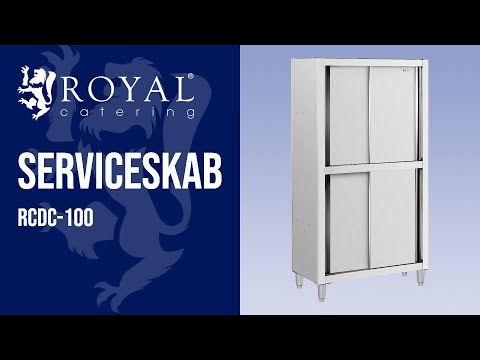Produktvideo - Serviceskab - rustfrit stål - 1000 x 500 x 1800 mm - Royal Catering