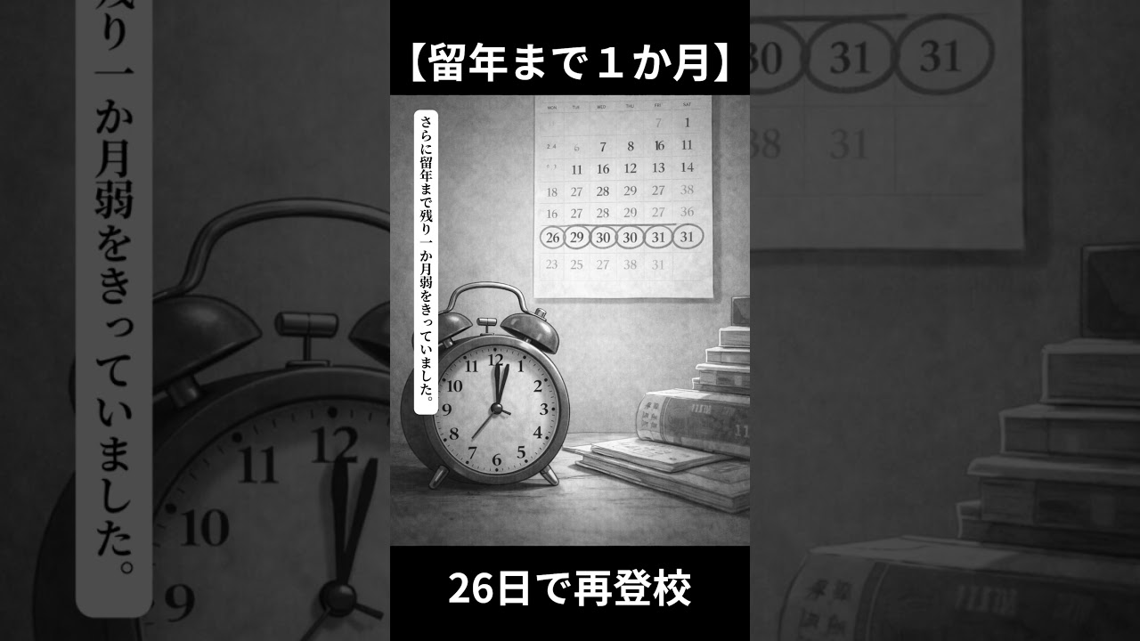 【留年まで残り1か月】親子関係の距離感をみなおして26日で再登校