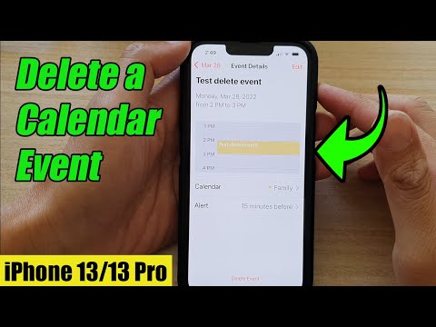 iPhone 13/13 Pro: How to Delete a Calendar Event
