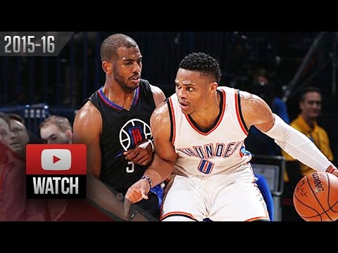 Russell Westbrook vs Chris Paul PG Duel Highlights (2016.03.09) Thunder vs Clippers - MUST Watch!