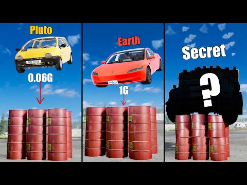 Gravity Difference #16 - Earth, Pluto, Secret (Low, Normal, Heavy)  - Beamng drive
