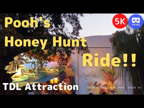 【VR180 3D】TDL Attraction Pooh's Honey Hunt
