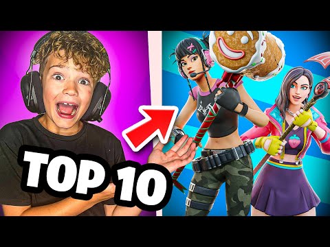 MY FORTNITE LOCKER TOUR! TOP 10 FAVORITE SKINS AND PICK AXES