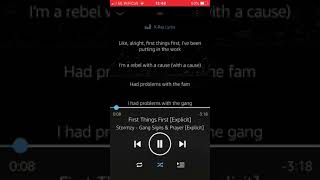 First things first-Stormzy lyrics with music