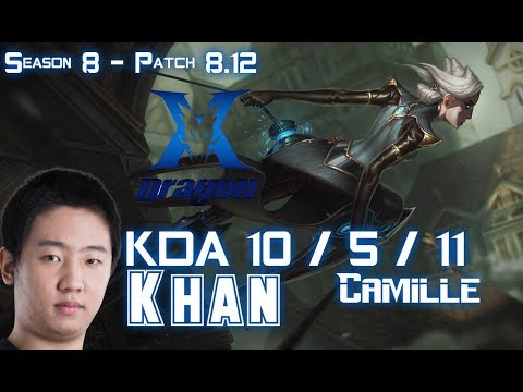 KZ Khan CAMILLE vs JAX Top - Patch 8.12 KR Ranked