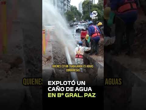 🔴Explotó un caño de agua en Barrio General Paz