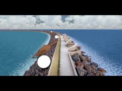 Tidal lagoon time-lapse animation