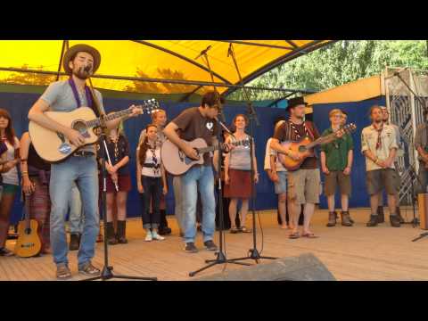 ScoutingTrain Orkestar singing Kazakh Song "Tugan zher "