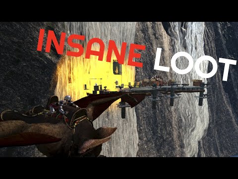 ONLINE Raiding A Cliff Platform Base On FJORDUR! - ARK: Survival Evolved