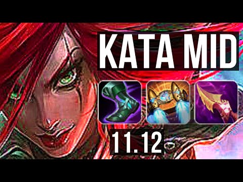 KATARINA vs ZED (MID) | Rank 5 Kata, Quadra, 6 solo kills, 1.6M mastery | KR Grandmaster | v11.12