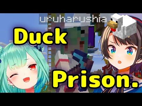 Insane Race to Rescue Rushia's Ducks in Minecraft!