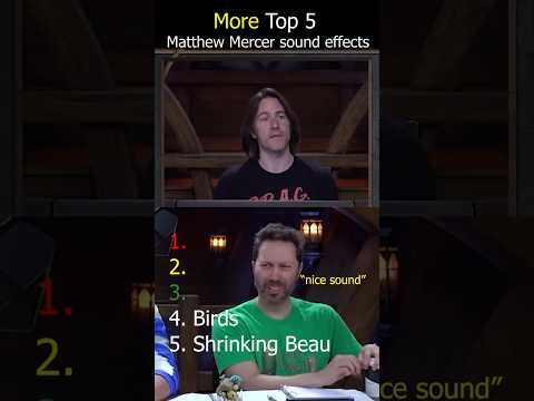 MORE Matt Mercer's Top 5 Sound Effects #criticalrole #dnd