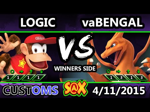 S@X Customs - sN | vaBengal (Charizard) Vs. VGBC | Logic (Diddy Kong) SSB4 - Smash Wii U - Smash 4