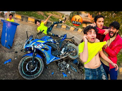 ARBAZ NE MERI SPORTS BIKE KA ACCIDENT KARDIA 🤬 | MISHKAT KHAN VS GUNDA