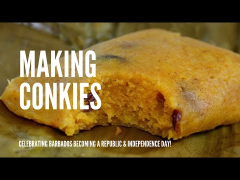 Making Traditional Barbadian Conkies (Stew Dumplings)