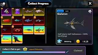 Caught a Skeleton in Fish and Fight roblox(Loot Fish BETA roblox)