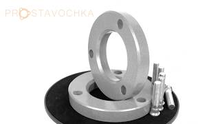 Проставки опор передних стоек Toyota алюминиевые 25мм (1-15-024М25)