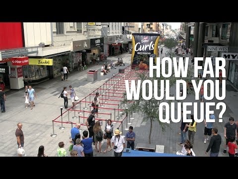 ⁣How far would you queue