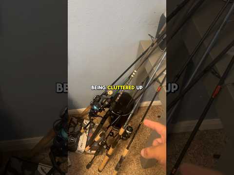 Part of a video titled Best Way to Store Fishing Rods Without Damaging Them ... - YouTube