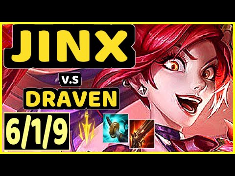 GUMAYUSI (JINX) vs DRAVEN - 6/1/9 KDA BOTTOM ADC GAMEPLAY - KR Ranked GRANDMASTER
