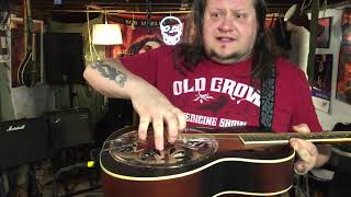 Video thumbnail for Gretsch G9220 Bobtail round neck resonator review by Rion’s Guitar dungeon