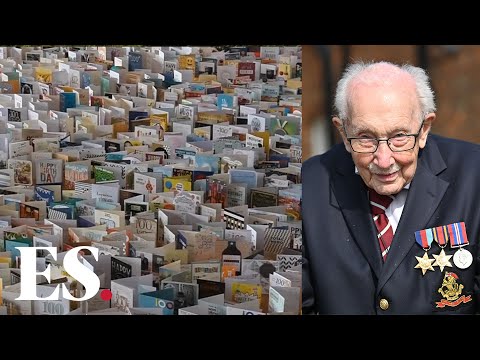 Captain Tom sent 125,000 cards for 100th birthday after raising millions for NHS in Covid-19 crisis
