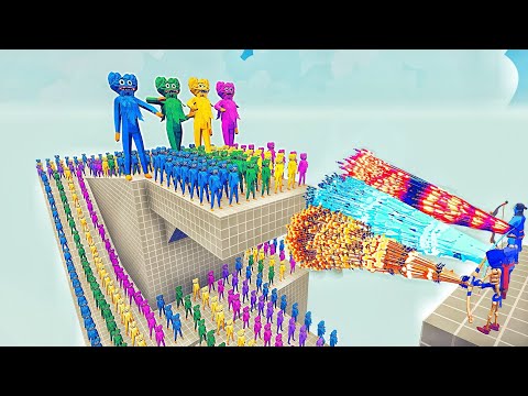 100x HUGGY WUGGY ARMY + GIANTS vs 3x EVERY GOD - Totally Accurate Battle Simulator TABS