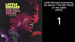 Little Richard promoting his album The Rill Thing on the radio (1970)