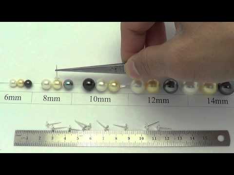 5.0mm Sterling Silver Plain Smooth Pearl Cup Stud Earring With 0.8x10mm Post - HWS1012