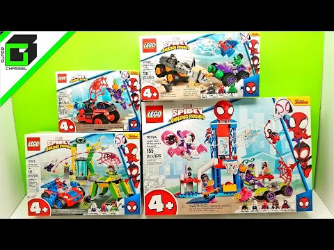 LEGO Spider-Man: SPIDEY and HIS AMAZING FRIENDS (All Four Sets) UNBOXING and REVIEW!