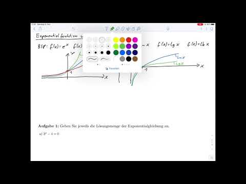 Übungsblatt11 – Exponentialgleichung Aufg.1a, b und e