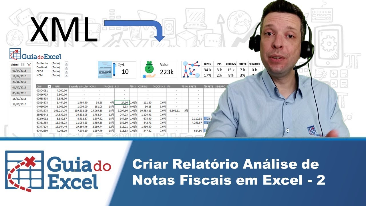 Criar Relatório Análise de Notas Fiscais em Excel
