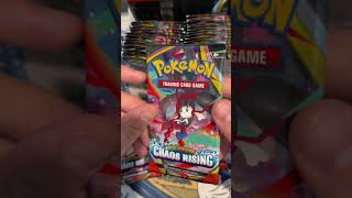 Opening a Choas Rising booster box & we hit an SIR! Part 1 #pokemon #pokemoncards #chaosrising #fyp
