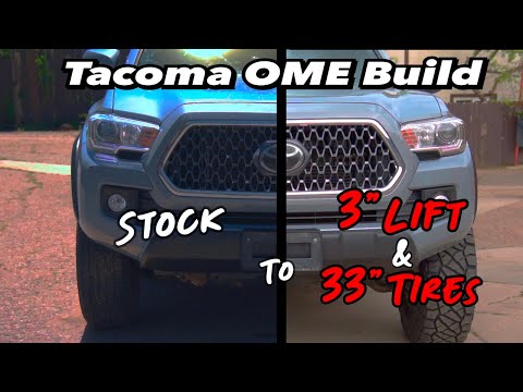 Toyota Tacoma Old Man EMU 3” lift and 33” Tire Installation