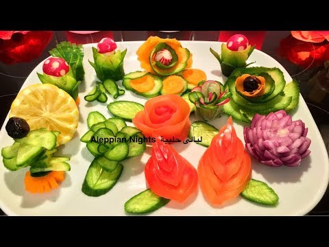, title : 'طريقة تشكيل الخضار لتزين اطباق الطعام | How to shape and carve vegetables, perfect for any dish'