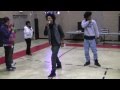 Larry from Les Twins KILLIN the beat and a hot dog at the same time!